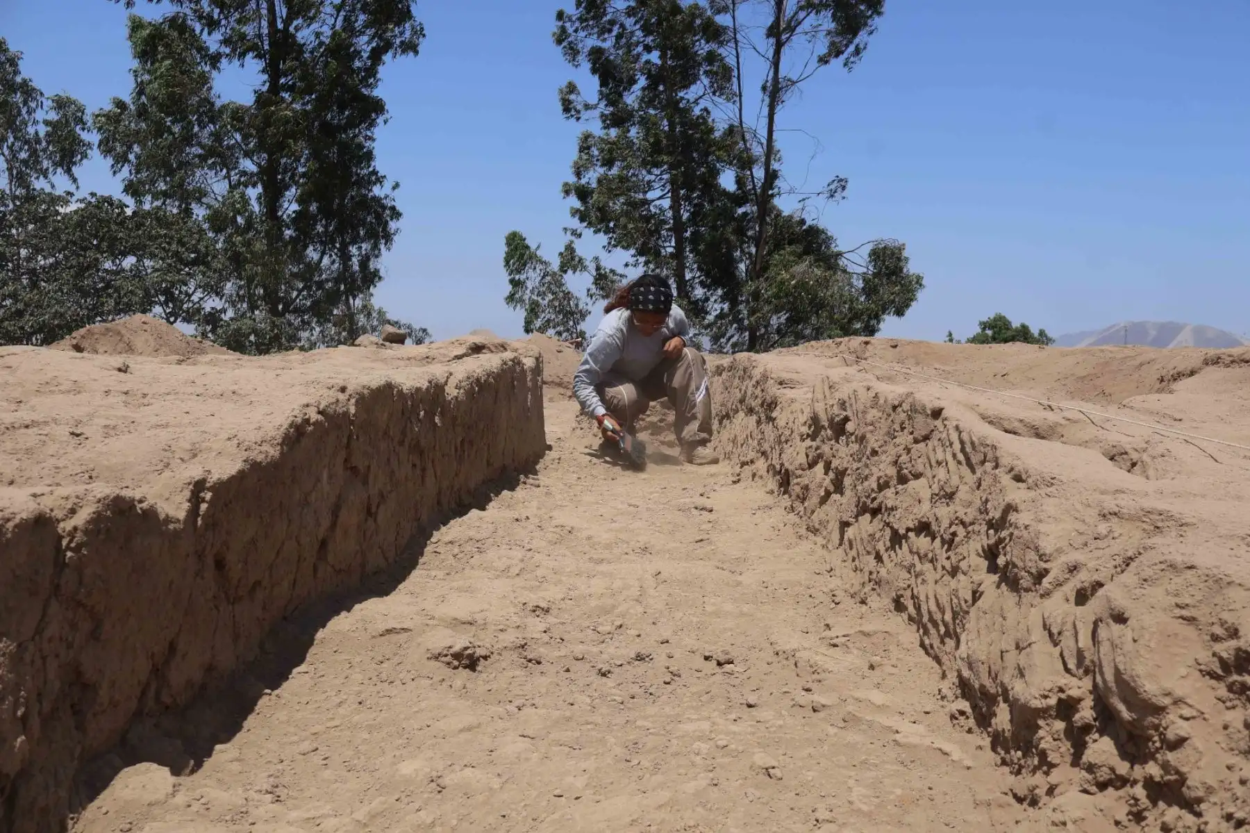 Vista de uno de los templos hallados en las huacas Cerrito 2 y Cerrito 3, donde se identificaron fogones ceremoniales vinculados al culto al fuego. Foto: Feren Castillo
