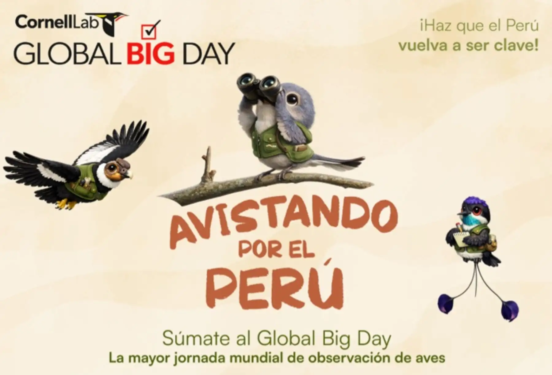 Global Big Day 2026: ¿Cuándo se realiza y por qué Perú es lugar ideal para observar aves?