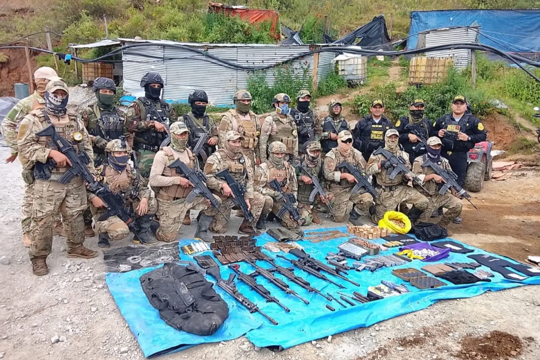 PNP y Ejército dieron un golpe contundente al crimen organizado en Pataz. Foto: MININTER/Difusión.