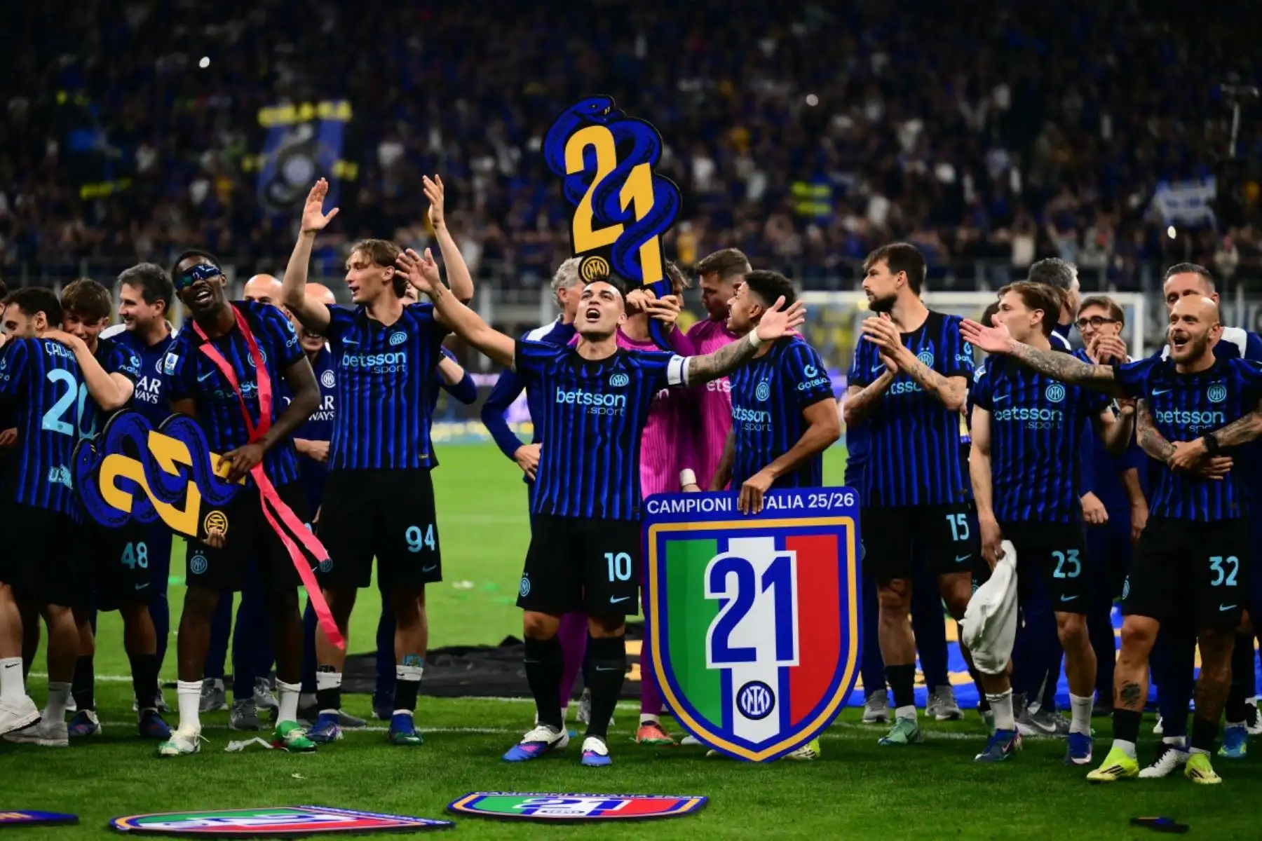 Inter de Milán conquista el 21º Scudetto de su historia al vencer 2-0 al Parma