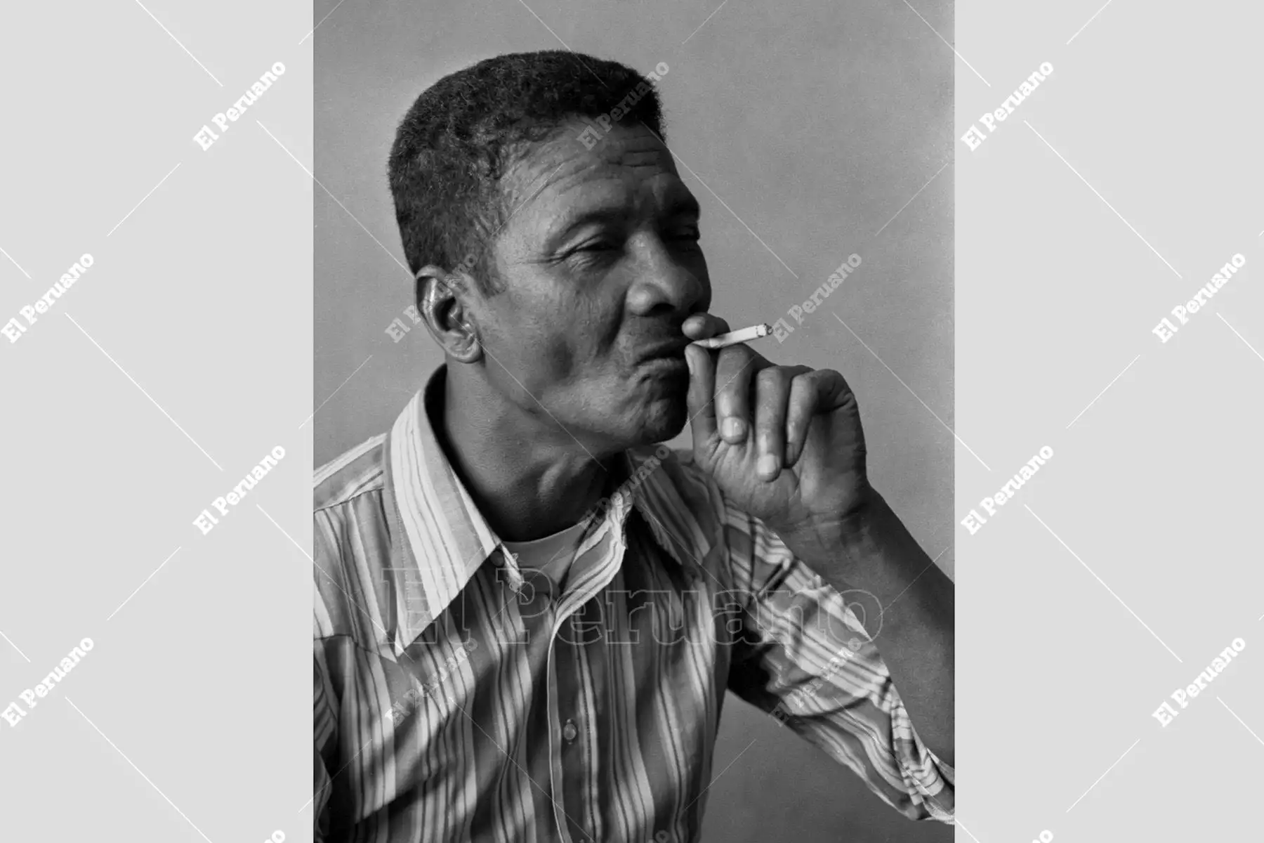 Lima - 22 agosto 1974 / Retrato de Valeriano López, el máximo ídolo del Sport Boys y figura del fútbol peruano. El "Tanque de Casma" posa para la posteridad. Foto: Archivo Histórico de El Peruano / Américo  Albuquerque
