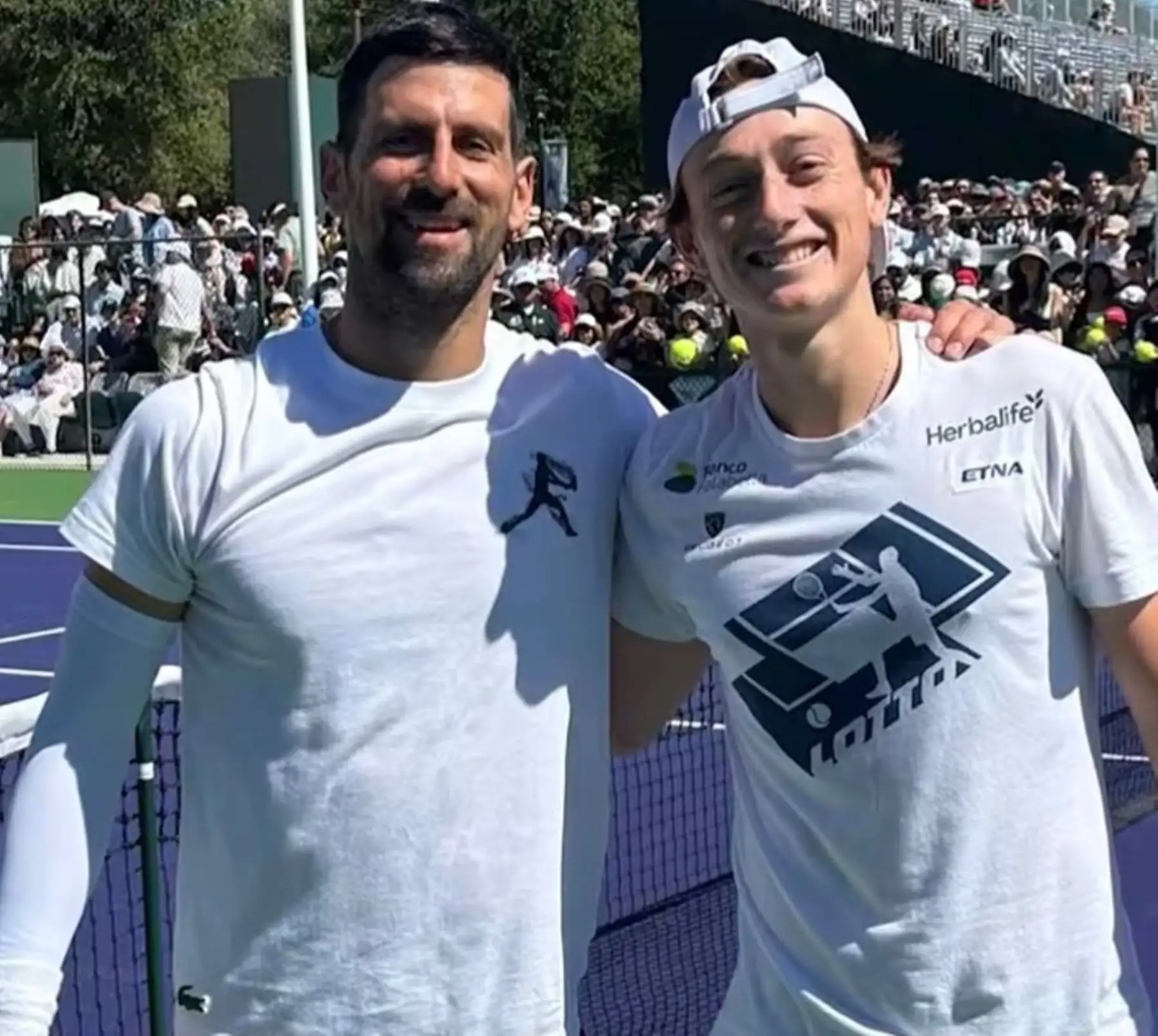Ignacio Buse entrena con Djokovic antes de su debut en el Masters 1000 de Roma