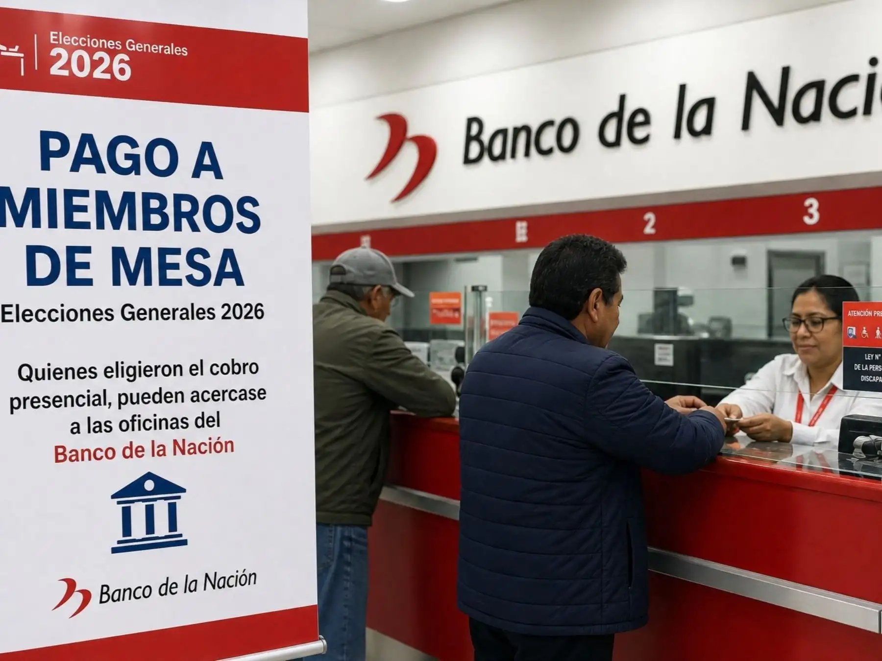 Miembros de mesa ya pueden cobrar compensación económica en Banco de la Nación