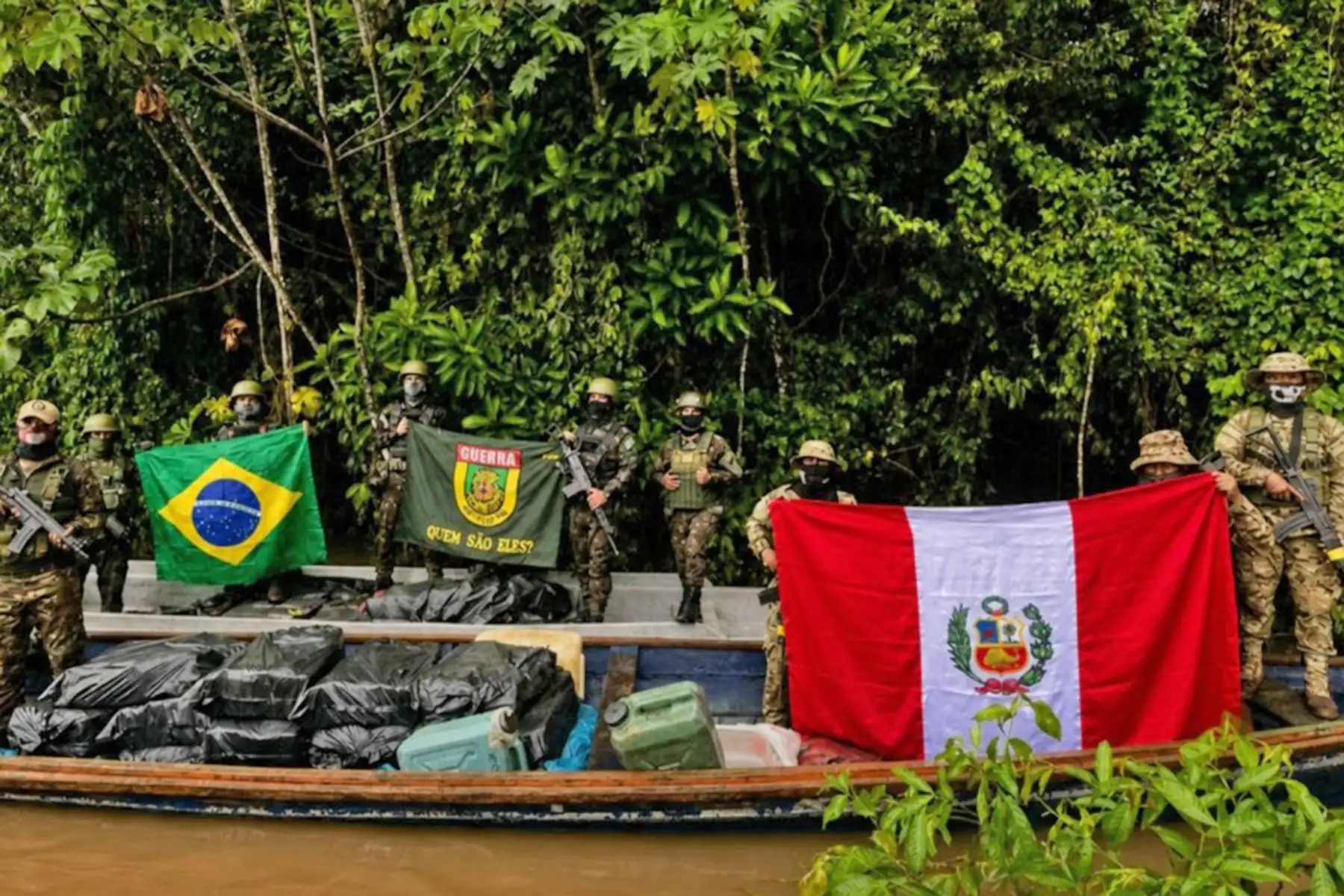 Peruvian and Brazilian forces seize nearly 9 tons of drugs and weapons