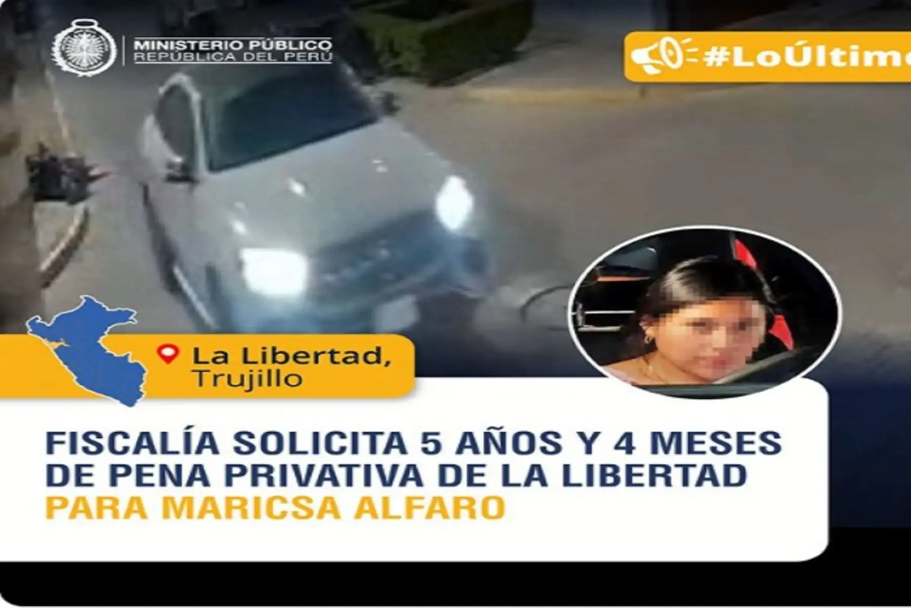 Fiscalía pide 5 años y 4 meses de cárcel para mujer que provocó muerte de vigilante