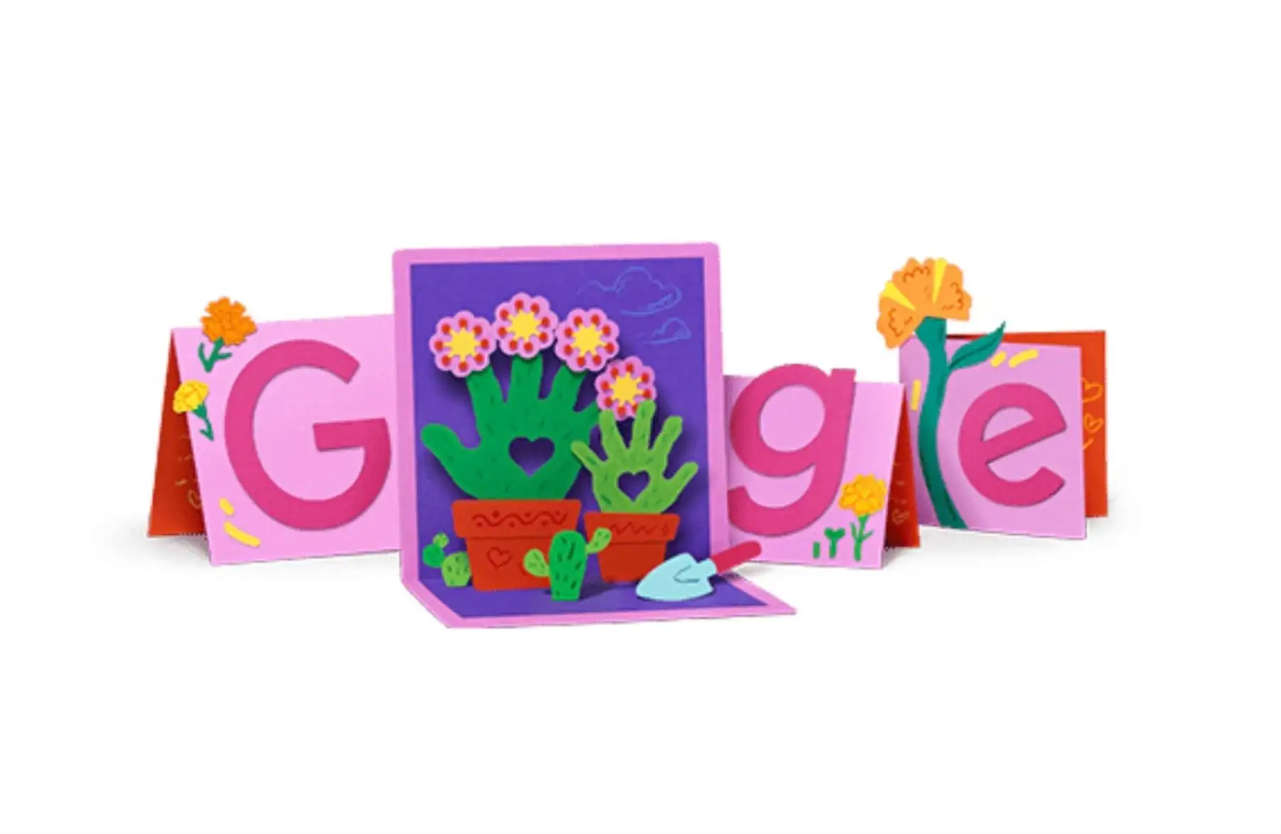 Google dedica doodle por el Día de la Madre 2026 con símbolos de amor y protección
