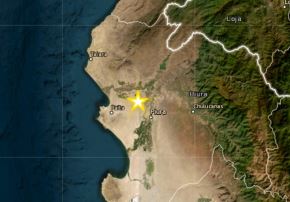 El epicentro del temblor de magnitud 4.5 registrado esta mañana se localizó a solo 11 kilómetros de la ciudad de Sullana, región Piura.