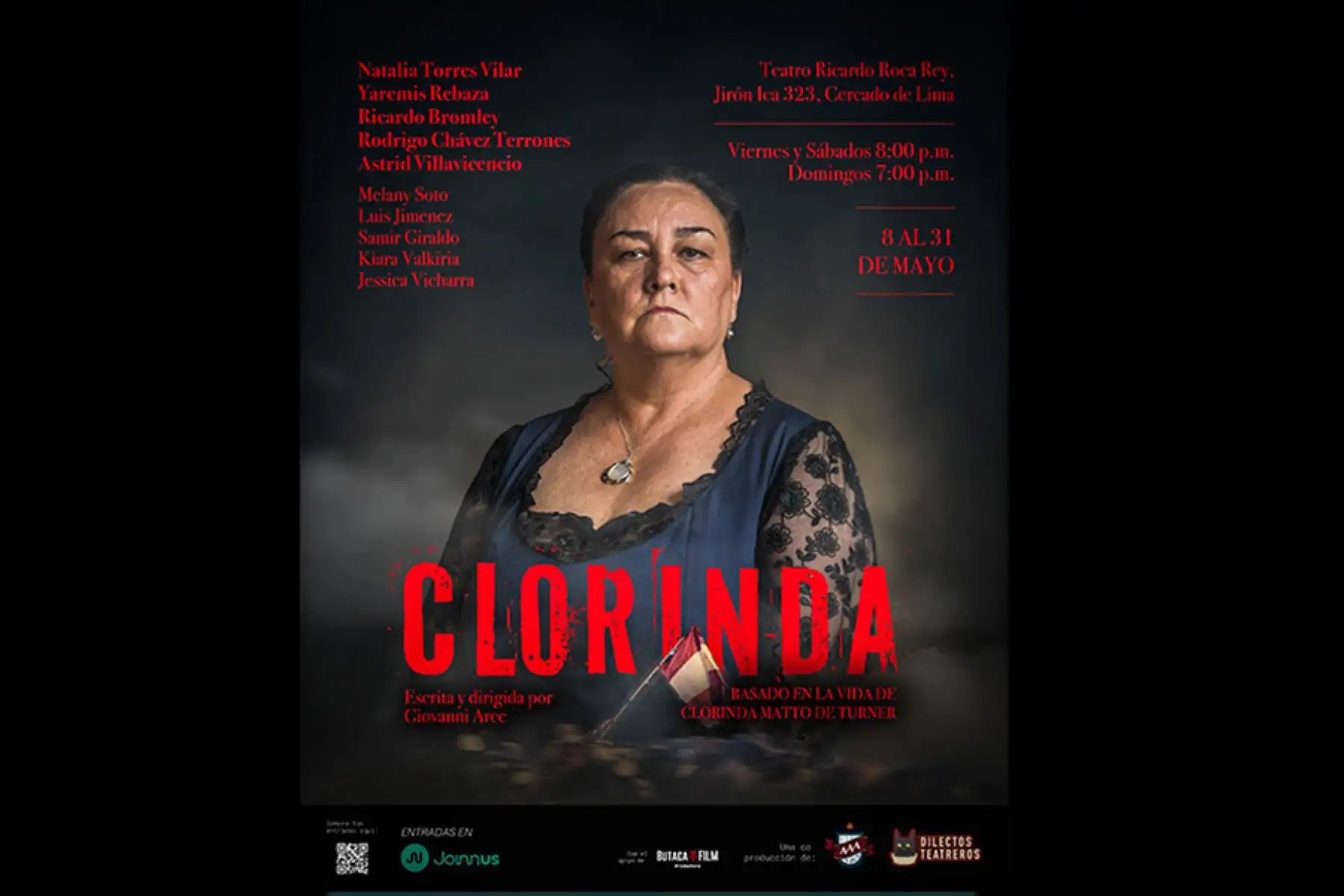 “Clorinda”: obra de teatro ofrece un viaje por la Historia y la Literatura del Perú