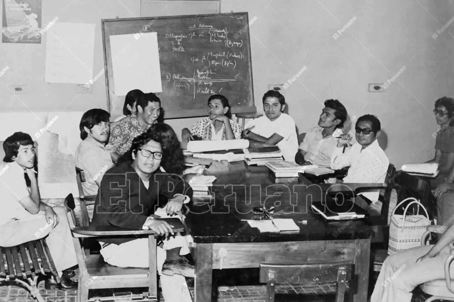 Estudiantes participaron en actividades académicas dentro de las aulas de San Marcos, universidad que a lo largo de sus 475 años formó a importantes intelectuales, científicos, escritores y profesionales peruanos. Foto: Archivo Histórico de El Peruano.