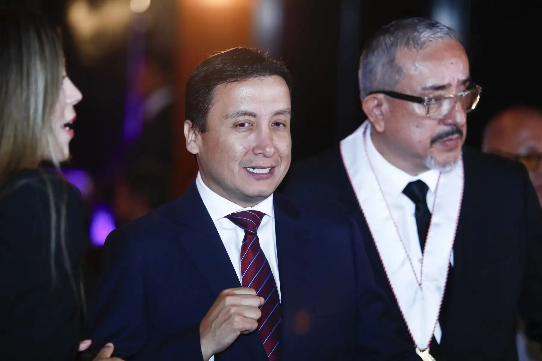 El ministro de Justicia y Derechos Humanos, Luis Jiménez Borra, y el presidente del Congreso, Fernando Rospigliosi, participaron en la ceremonia de conmemoración del 45 aniversario del Ministerio Público en su sede central de la Av. Abancay, en el Cercado de Lima, que fue presidida por el Fiscal de la Nación, Tomás Gálvez. Foto: ANDINA/Daniel Bracamonte