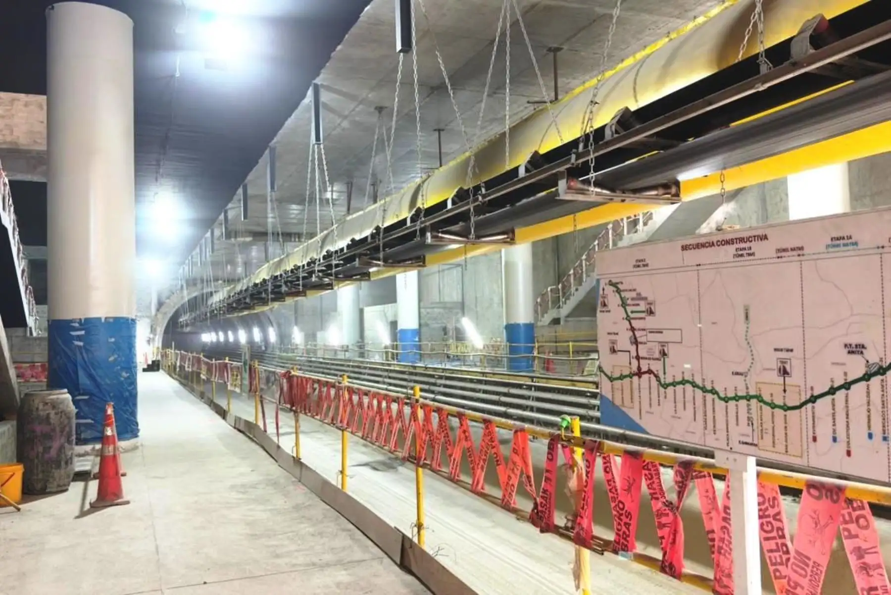 Línea 2 del Metro: Estación San Marcos alcanza 95% de avance en obras civiles