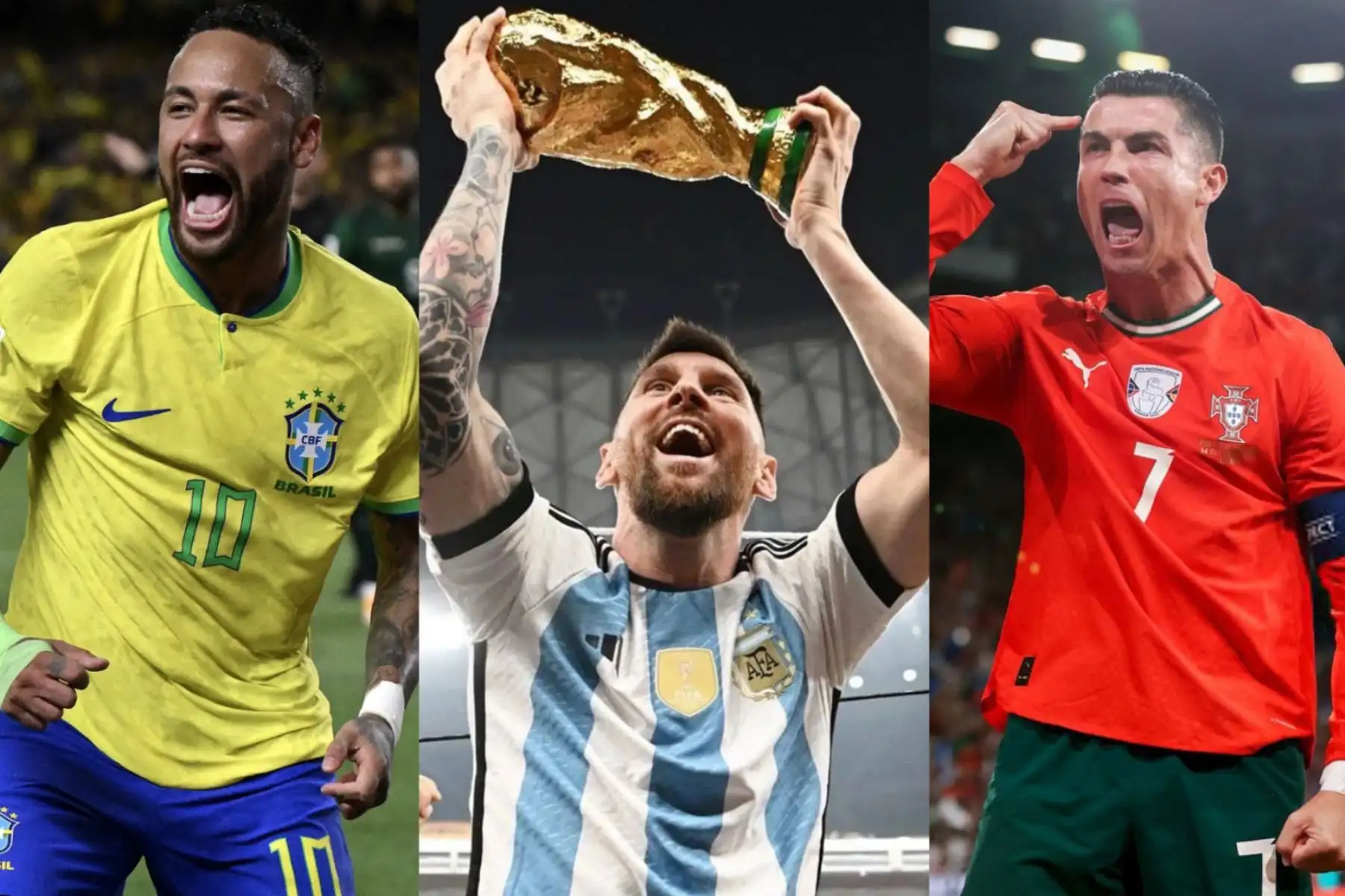 El Mundial 2026 será el escenario de la última batalla de Messi, Cristiano Ronaldo y Neymar en la máxima cita del fútbol. Foto: AFP