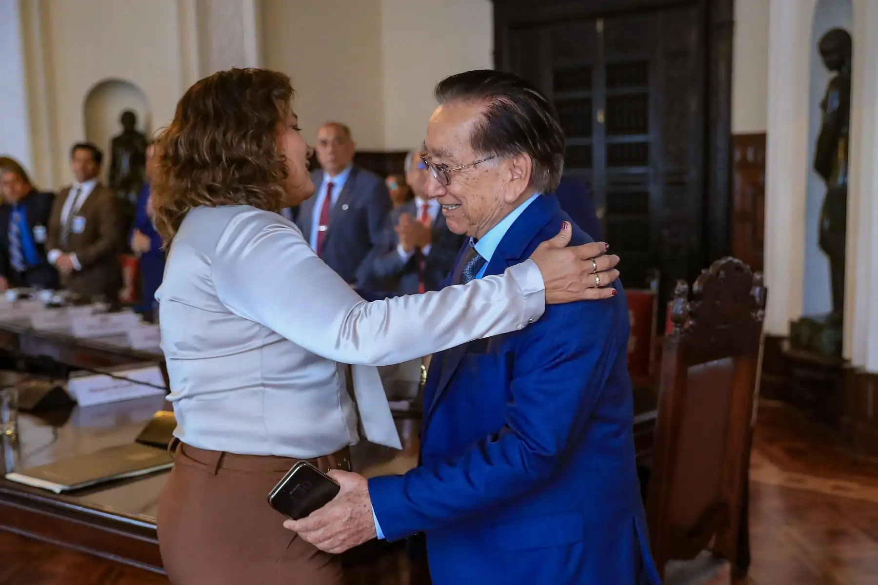 El presidente José María Balcázar recibió en Palacio de Gobierno a autoridades y representantes de la sociedad civil de Cajamarca, articulando esfuerzos para priorizar proyectos urgentes en educación, transporte, agua y saneamiento. Foto: ANDINA/Prensa Presidencia