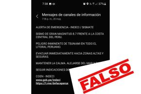 Alerta sobre supuesto gran sismo segudo de tsunami es falsa, advirtió el Indeci. Foto: ANDINA/Difusión