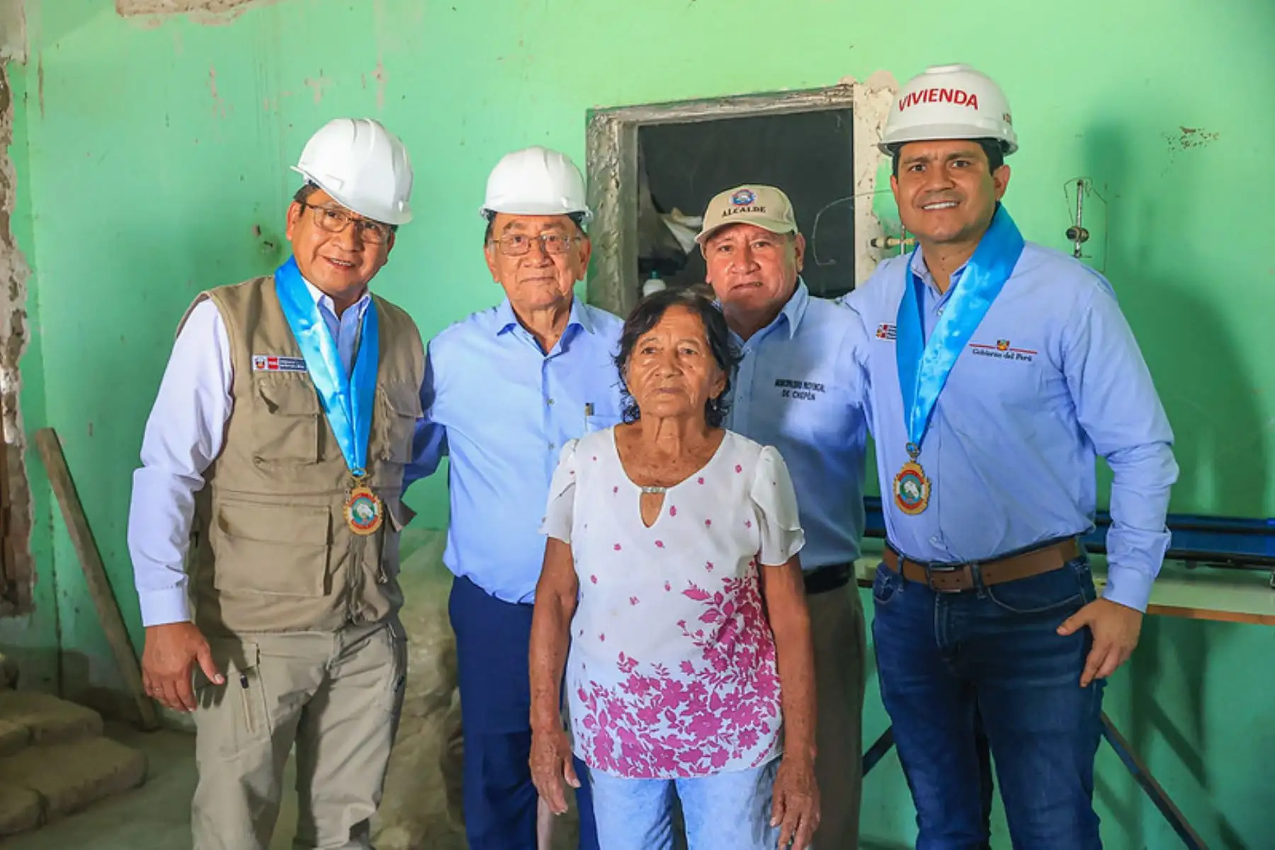 Presidente José María Balcázar supervisa el inicio de las obras de ampliación de las redes de distribución eléctrica en el centro poblado Nuevo Paraíso, en Chepén. Foto: ANDINA/Prensa Presidencia