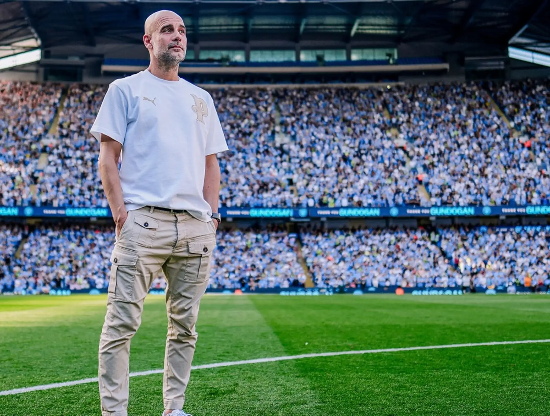 Pep Guardiola y la emotiva despedida que le brindó la afición del Manchester City