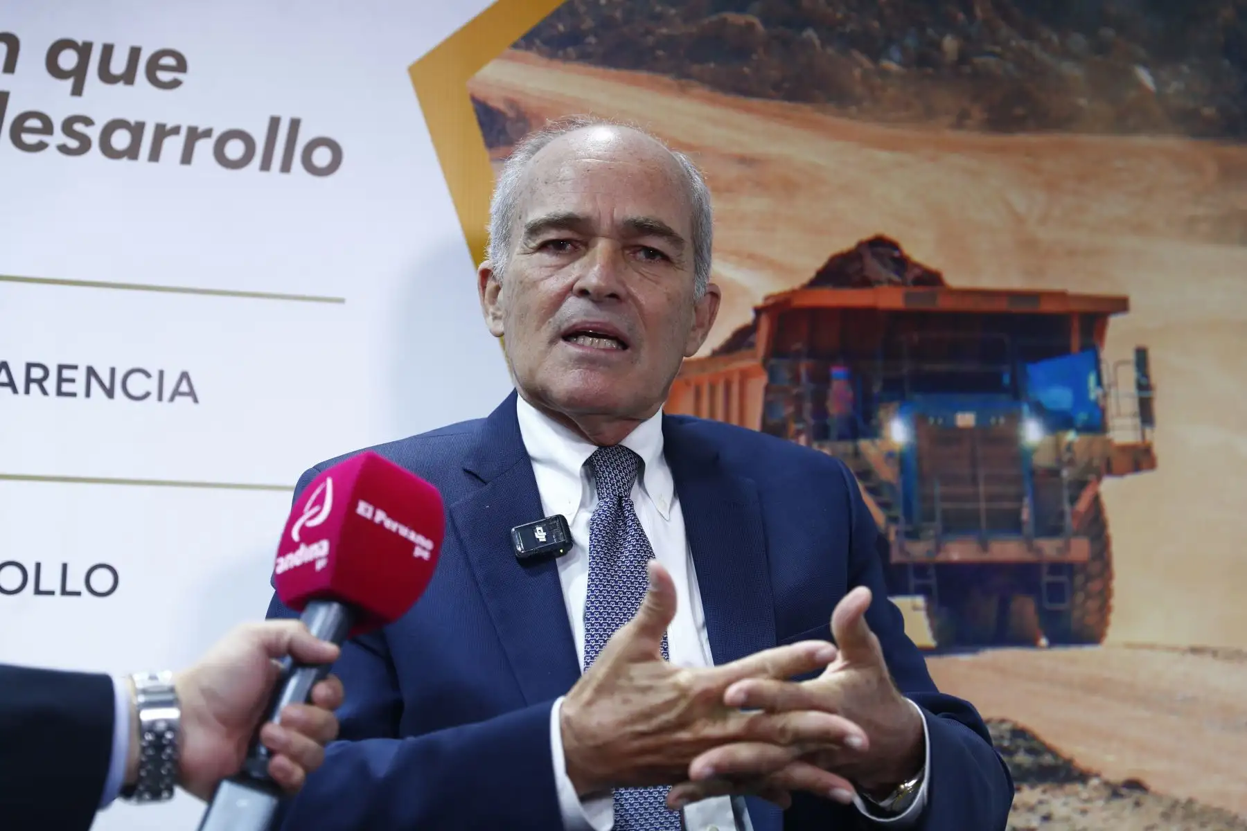 Roque Benavides, presidente del directorio de Compañía de Minas Buenaventura, participa en el Simposio - XVI Encuentro Internacional de Minería, que se realiza del 26 al 28 de mayo de 2026 en el hotel Marriot de Miraflores. Foto: ANDINA/Daniel Bracamonte