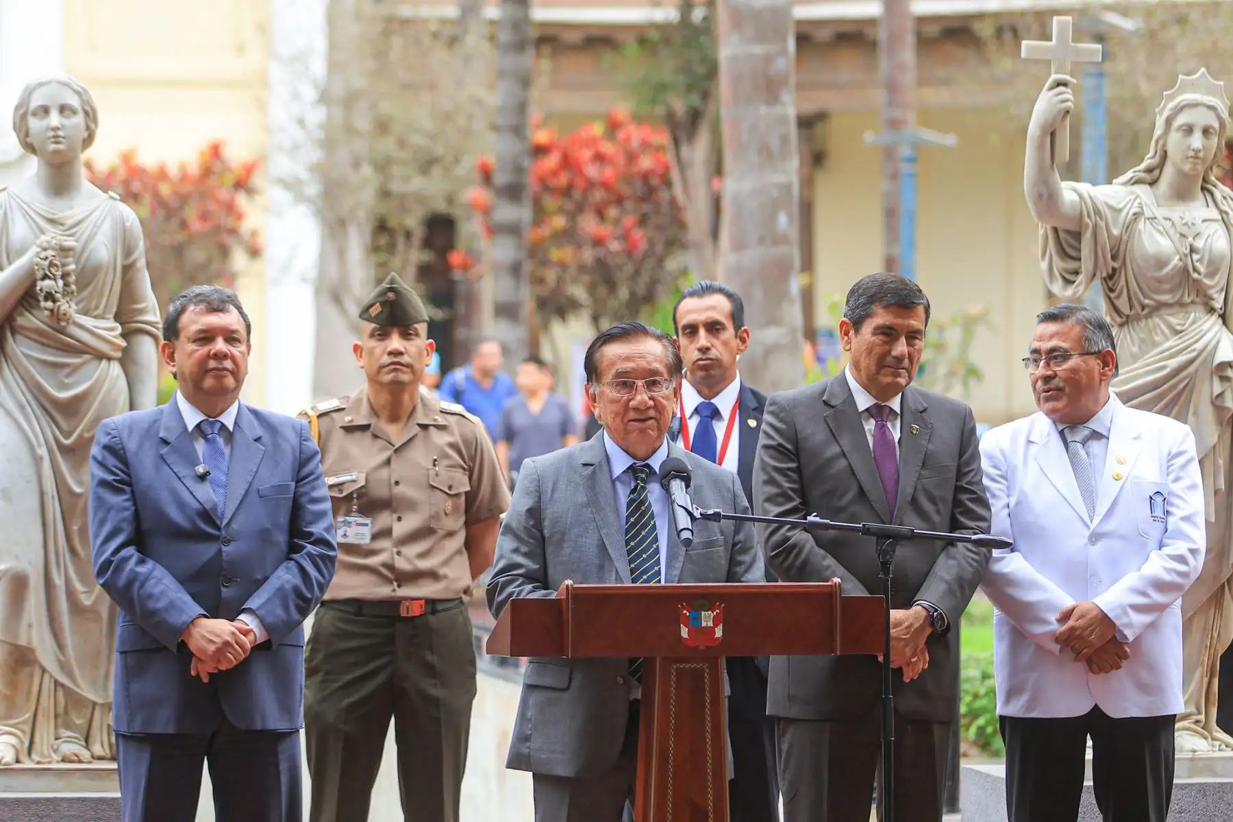 Presidente José María Balcázar participó en la ceremonia de presentación del proyecto viable del Hospital Nacional Dos de Mayo. Foto: ANDINA/Prensa Presidencia