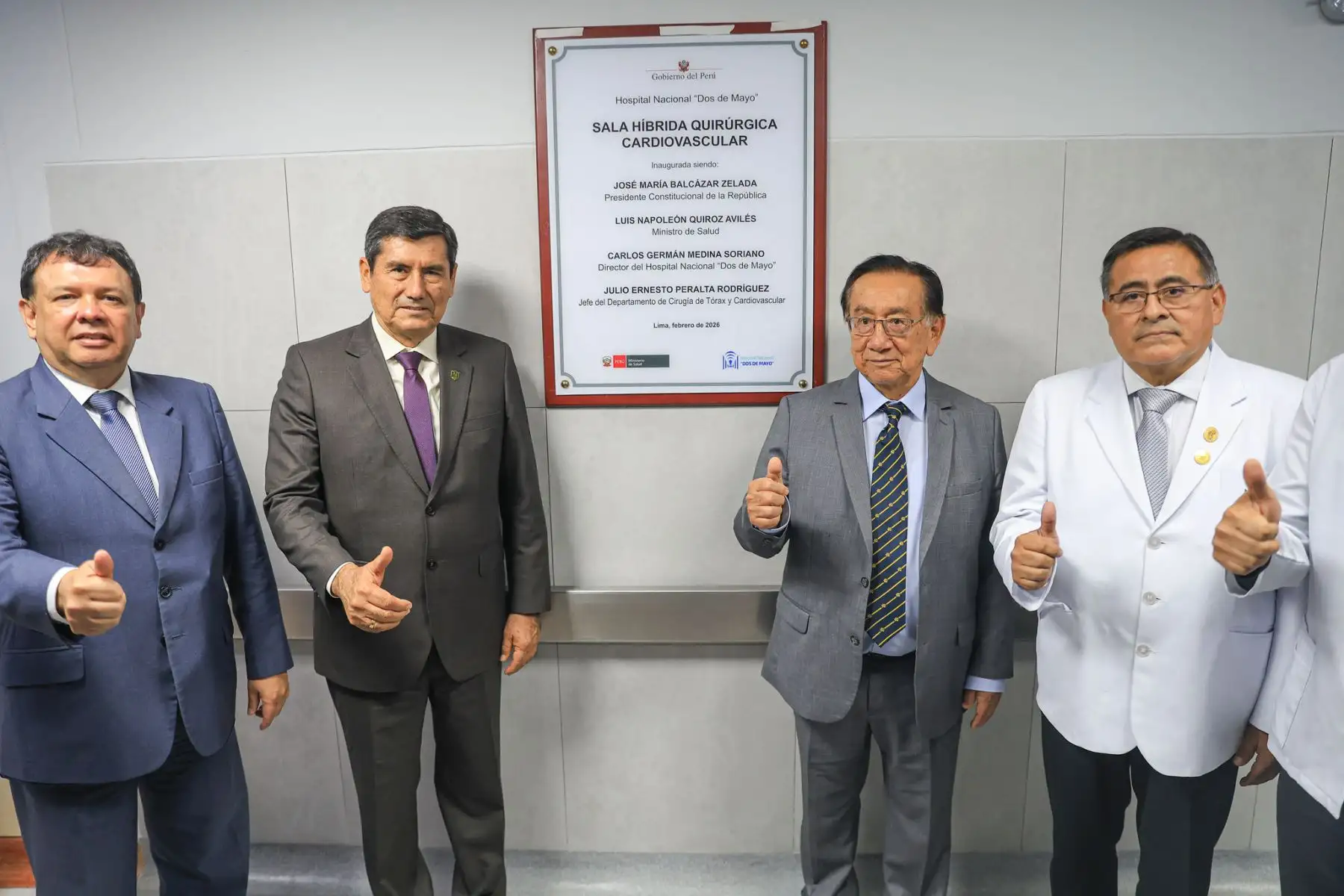 Presidente José María Balcázar participó en la ceremonia de presentación del proyecto viable del Hospital Nacional Dos de Mayo. Foto: ANDINA/Prensa Presidencia