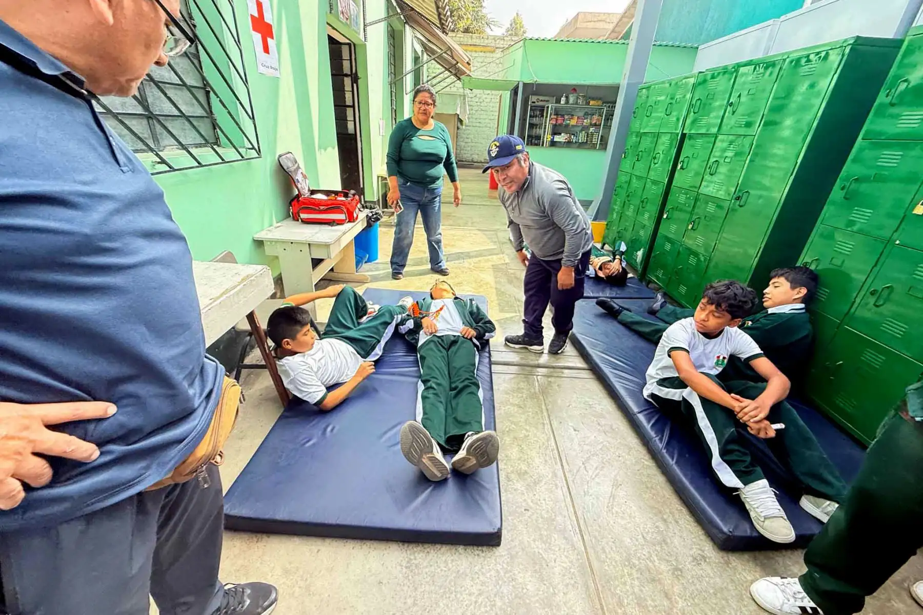 Primer Simulacro Nacional Multipeligro 2026, ejercicio organizado por  alumnos del Colegio San Vicente de Paul de Chaclacayo, para poner a prueba la capacidad de respuesta de la población y las autoridades frente a sismos, tsunamis y otros desastres naturales. Foto: ANDINA/ Juan Carlos Guzmán