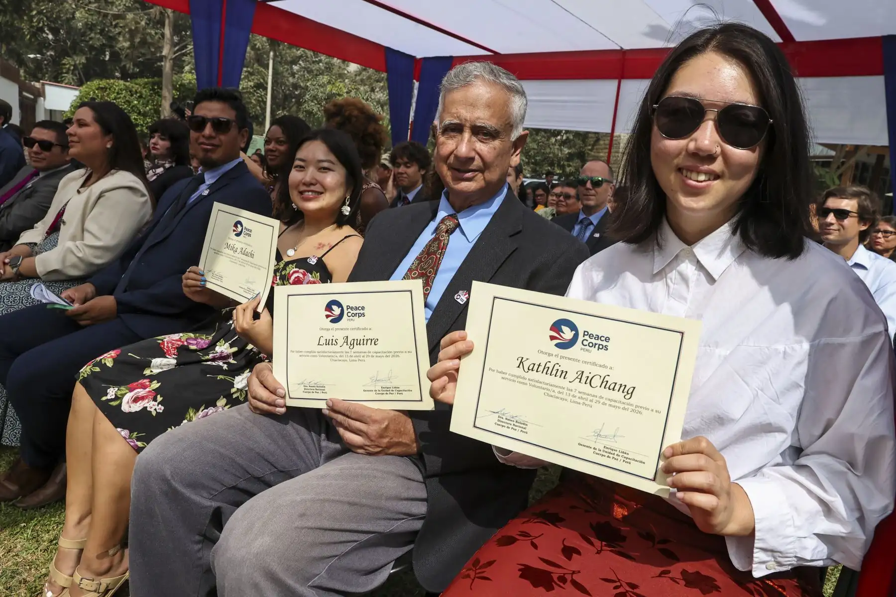 Ceremonia de juramentación del nuevo grupo de voluntarios del Cuerpo de Paz norteamericano que trabajará en diversas regiones del Perú y que se diversificará en distintas problemáticas como salud, saneamiento entre otros.

Foto:ANDINA / Juan Carlos Guzmán Negrini