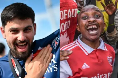 La fiesta de la Champions: hinchas del PSG y Arsenal tiñen Budapest de rojo y azul, antes de la gran final europea