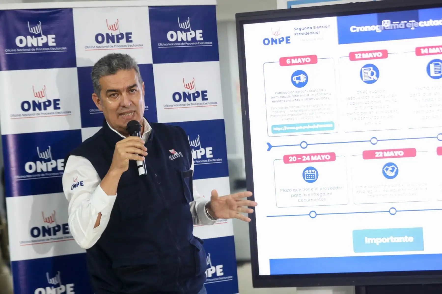 Bernardo Pachas jefe interino de la ONPE. Foto: ANDINA/ Ricardo Cuba