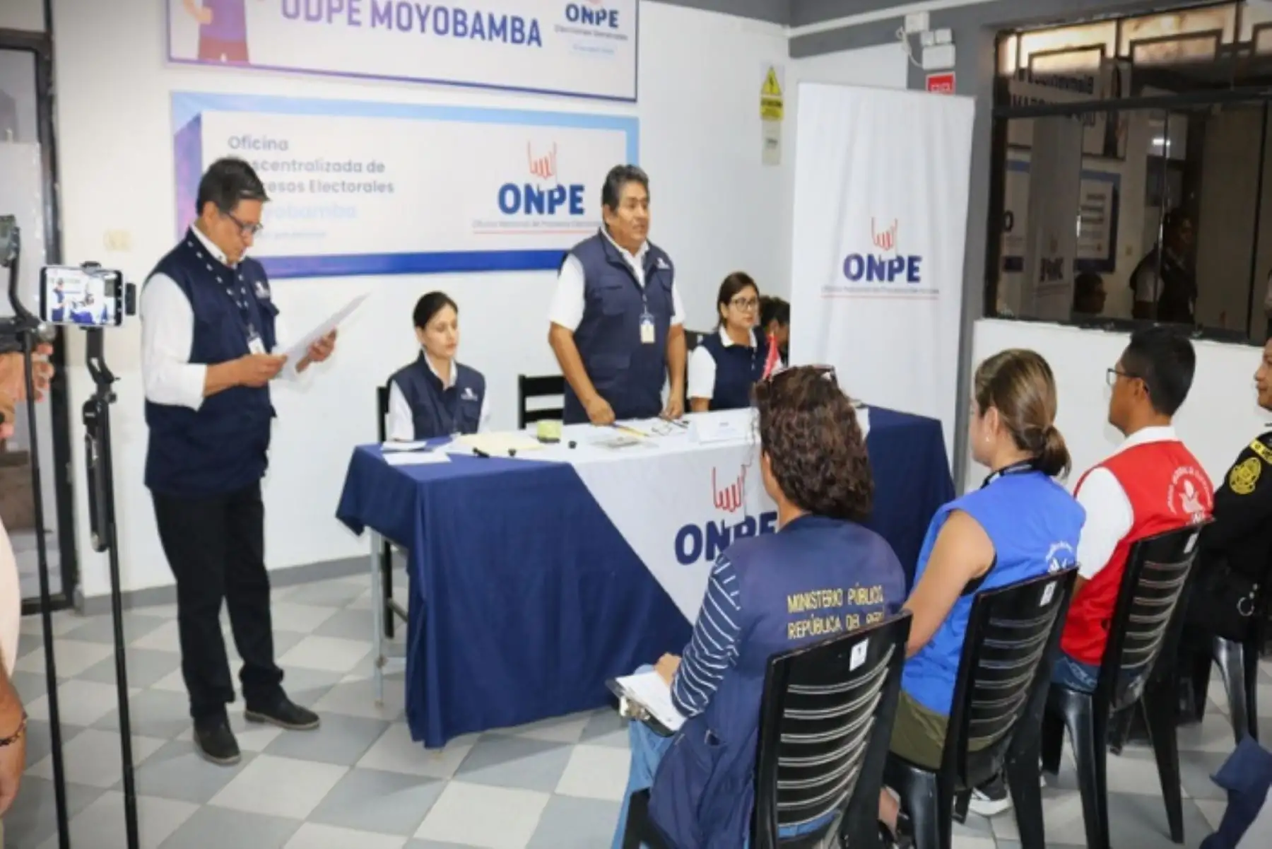 Fiscalía participa en verificación pública del material electoral en Moyobamba, San Martín