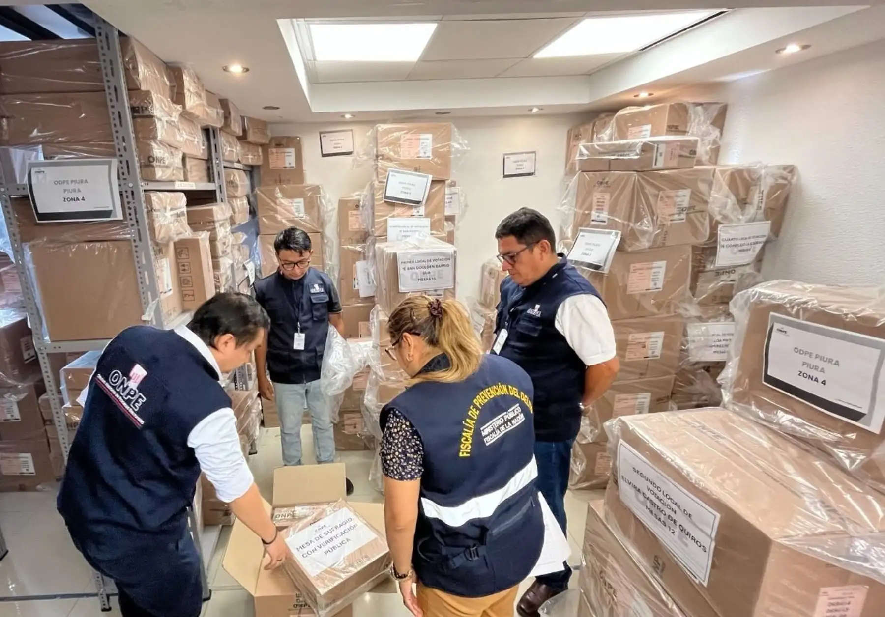 Elecciones 2026: Fiscalía supervisa custodia del material electoral en Piura