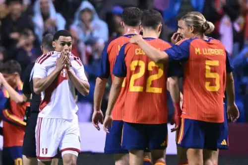 Perú cae 3-1 ante España en partido amistoso que se disputa en México