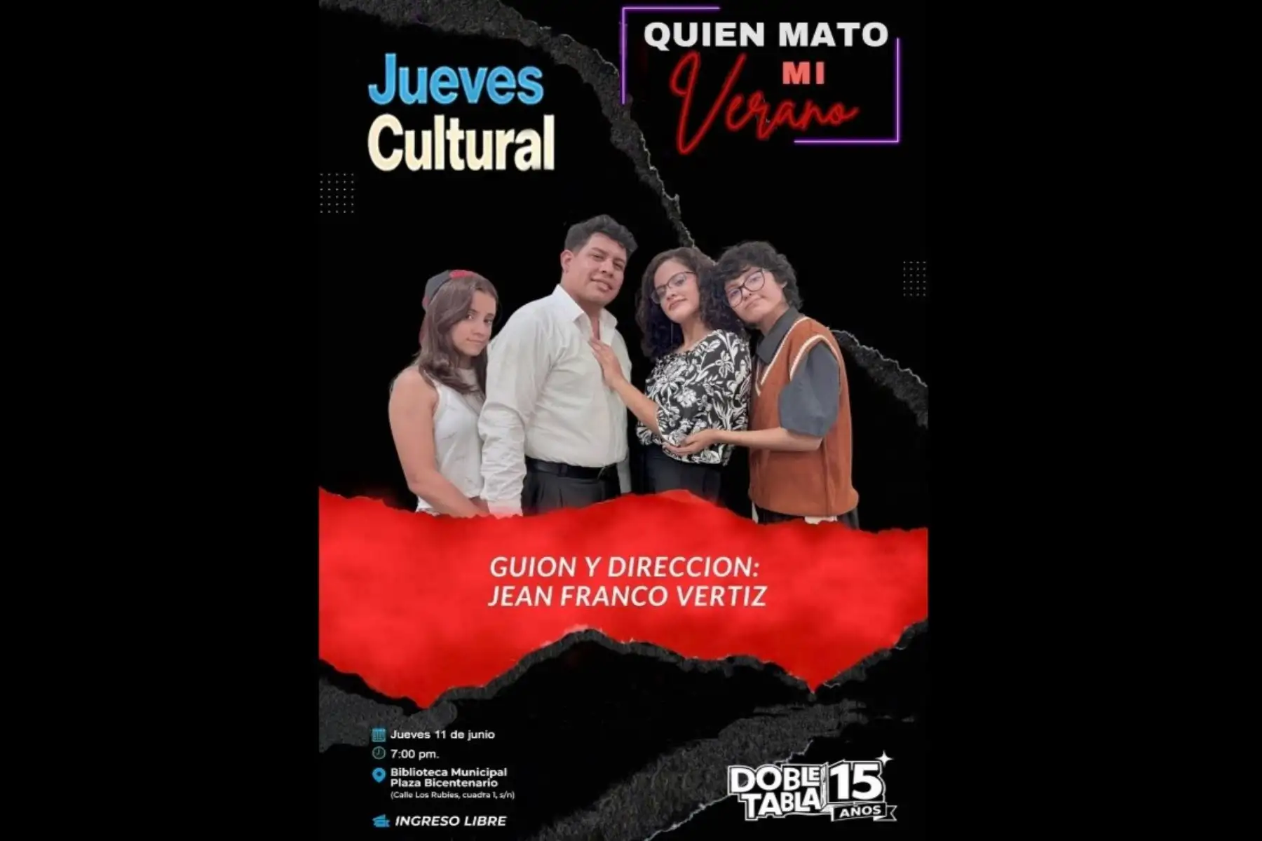 ‘¿Quién mató mi verano?’: función gratuita de teatro este ju
