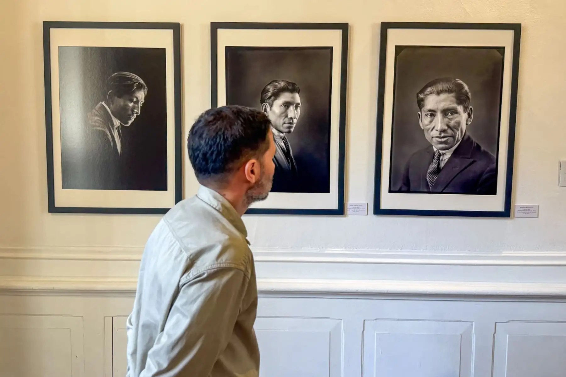 Entre estas fotografías que se exponen desde hoy, se presentan algunas que un joven Chambi registró en la década de 1910.  Foto: ANDINA/Luis Iparraguirre