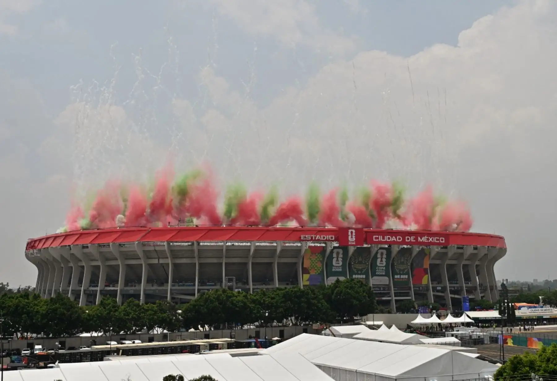 Ceremonia de apertura previa al partido de fútbol del Grupo A de la Copa Mundial de 2026 entre México y Sudáfrica en el Estadio de la Ciudad de México, el 11 de junio de 2026. Foto: AFP