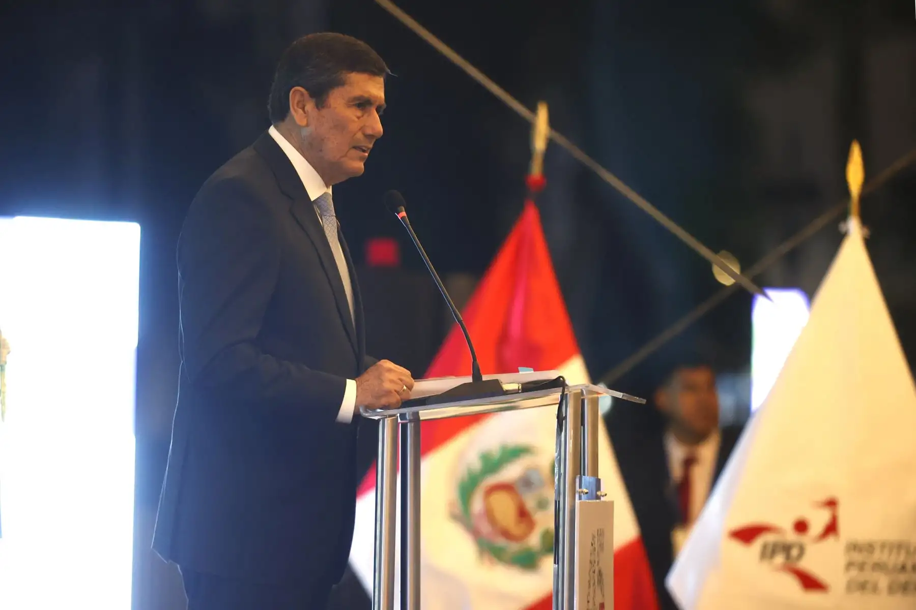 Reafirmando su compromiso con el desarrollo del deporte y el paradeporte en el país, el Instituto Peruano del Deporte (IPD) conmemoró este viernes sus 45 años de vida institucional con una espectacular ceremonia en el Circuito Mágico del Agua. Además, se realizó el lanzamiento oficial de la marca de los XX Juegos Panamericanos y VIII Juegos Parapanamericanos Lima 2027. Foto: ANDINA/Vidal Tarqui