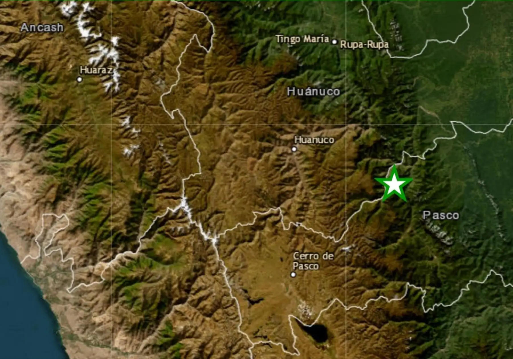 Tres sismos ocurren en menos de media hora en Pasco, Arequipa y Huancavelica