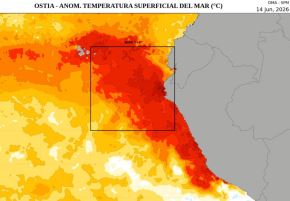 Fenómeno El Niño costero en Perú. Imagen: Senamhi.