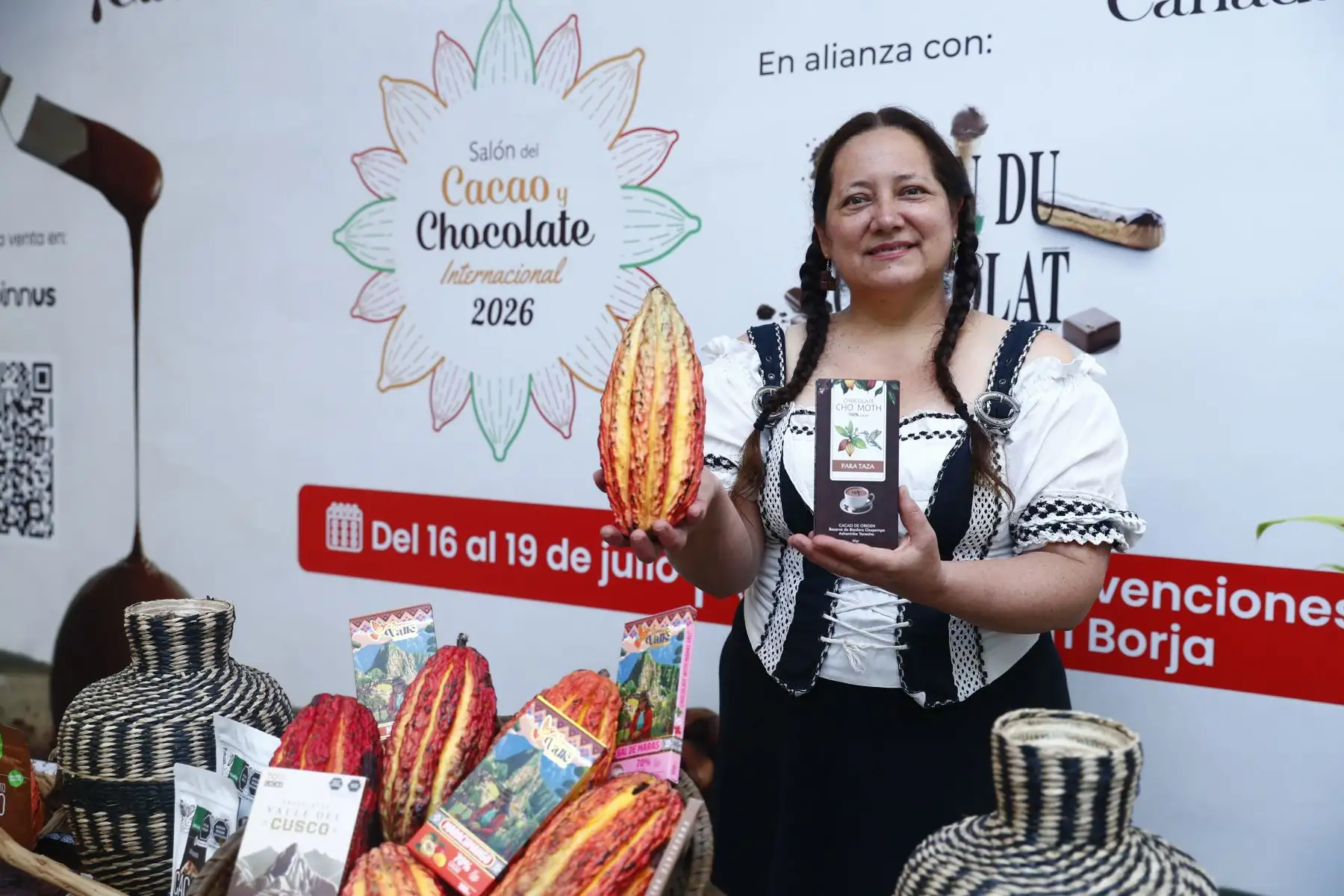 Desde el auditorio de Promperú en San Isidro se realizó el lanzamiento oficial del Salón del Cacao y Chocolate Internacional 2026, que se realizará del 16 al 19 de julio en el Centro de Convenciones Lima de San Borja, y en esta edición tiene como país invitado a Canadá. Foto: ANDINA/Daniel Bracamonte