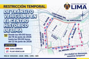 Desde el 2023, por Acuerdo de Concejo n.° 026, el Centro Histórico de Lima, es una zona intangible para el desarrollo de marchas, manifestaciones y concentraciones públicas y políticas, al encontrarse catalogado como Patrimonio Cultural de la Humanidad reconocido por la UNESCO.