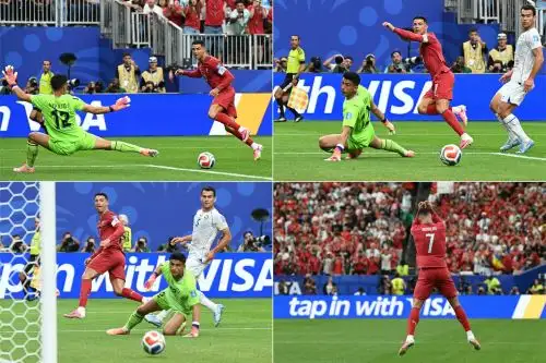¡Siuuuu! Cristiano Ronaldo se convierte en el primer futbolista en anotar en seis Copas del Mundo