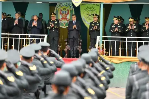 Ministro del Interior, José Zapata Morante en el 38° aniversario de la Inspectoría General PNP. Foto: ANDINA/Difusión