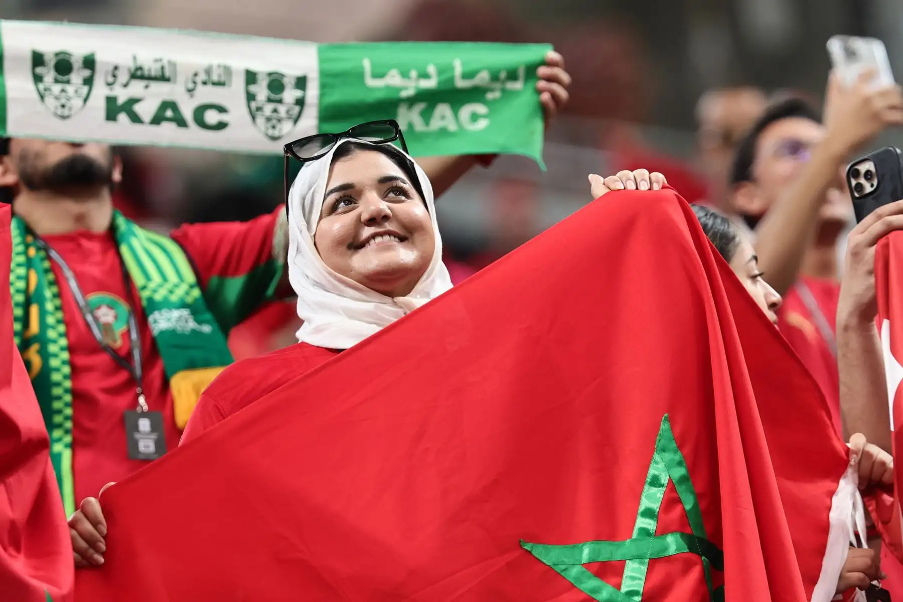 Aficionados de Marruecos animan antes del partido de la fase de grupos de la Copa Mundial de la FIFA 2026 entre Marruecos y Haití, en Atlanta, Georgia, EE. UU.
Foto: ANDINA/EFE