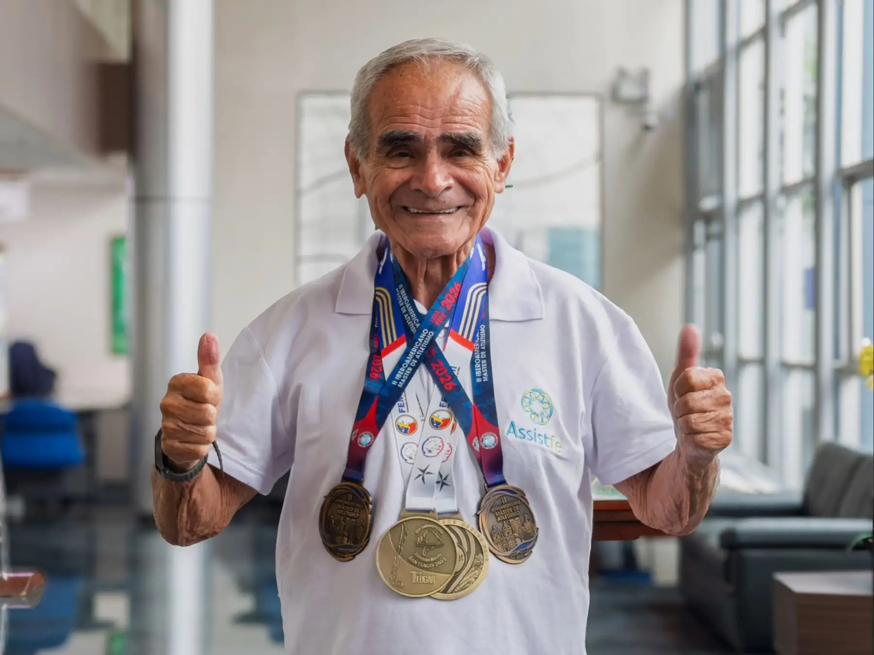 Peruano Jaime León Pallete, de 84 años, conquistó su segundo título iberoamericano