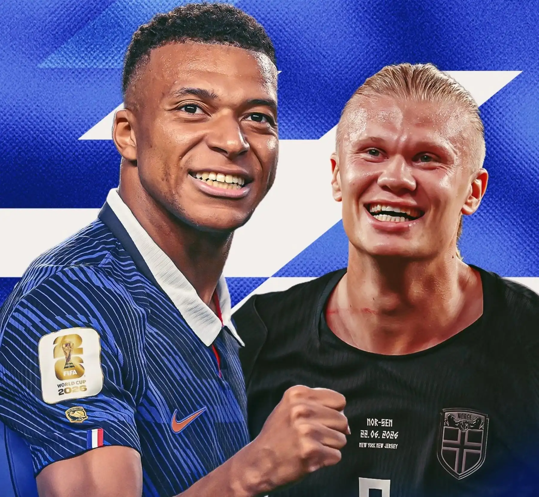 Francia y Noruega se enfrentan en duelo de titanes: Mbappé vs Haaland