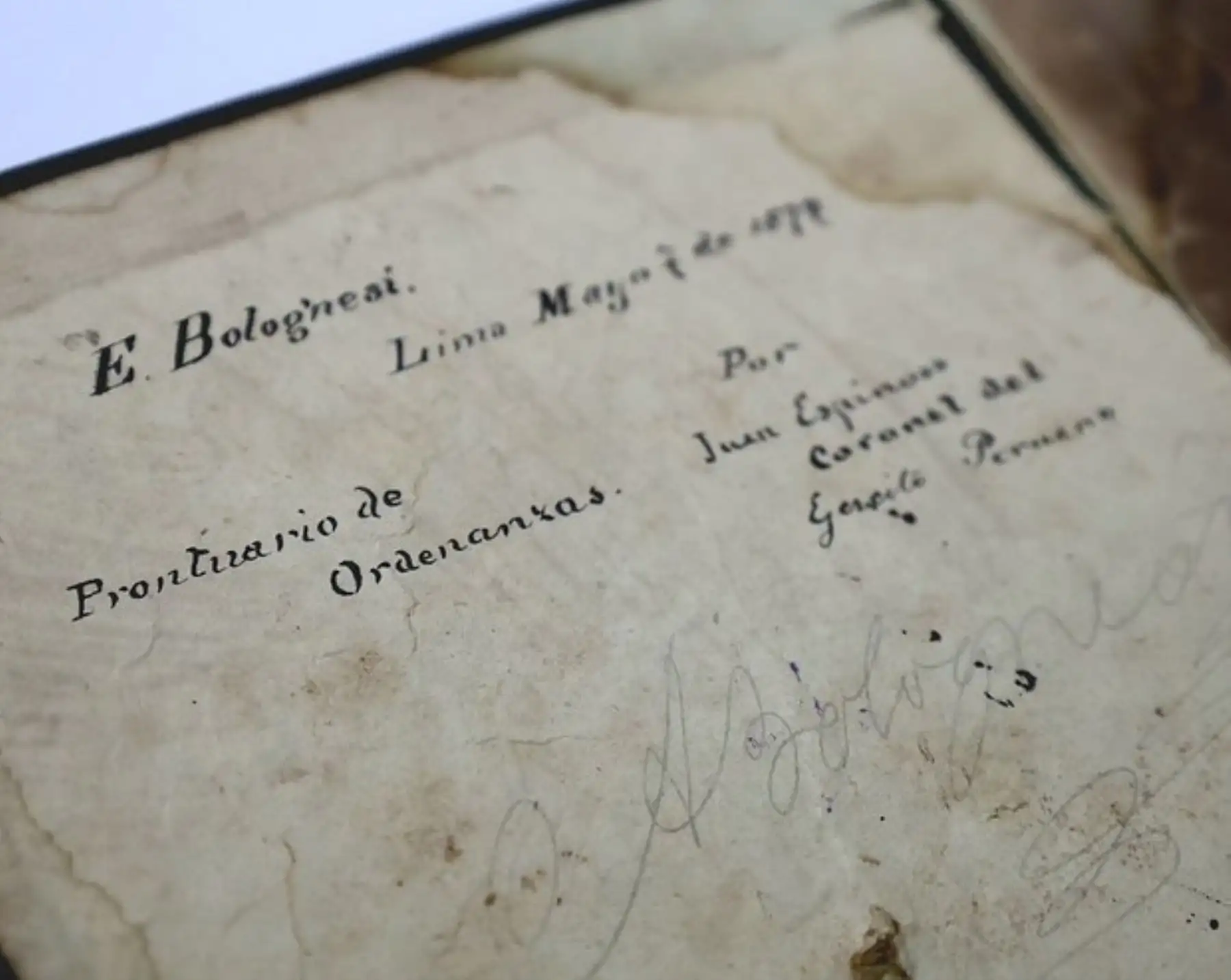 Perú honra histórico manual militar del siglo XIX como Patrimonio Cultural