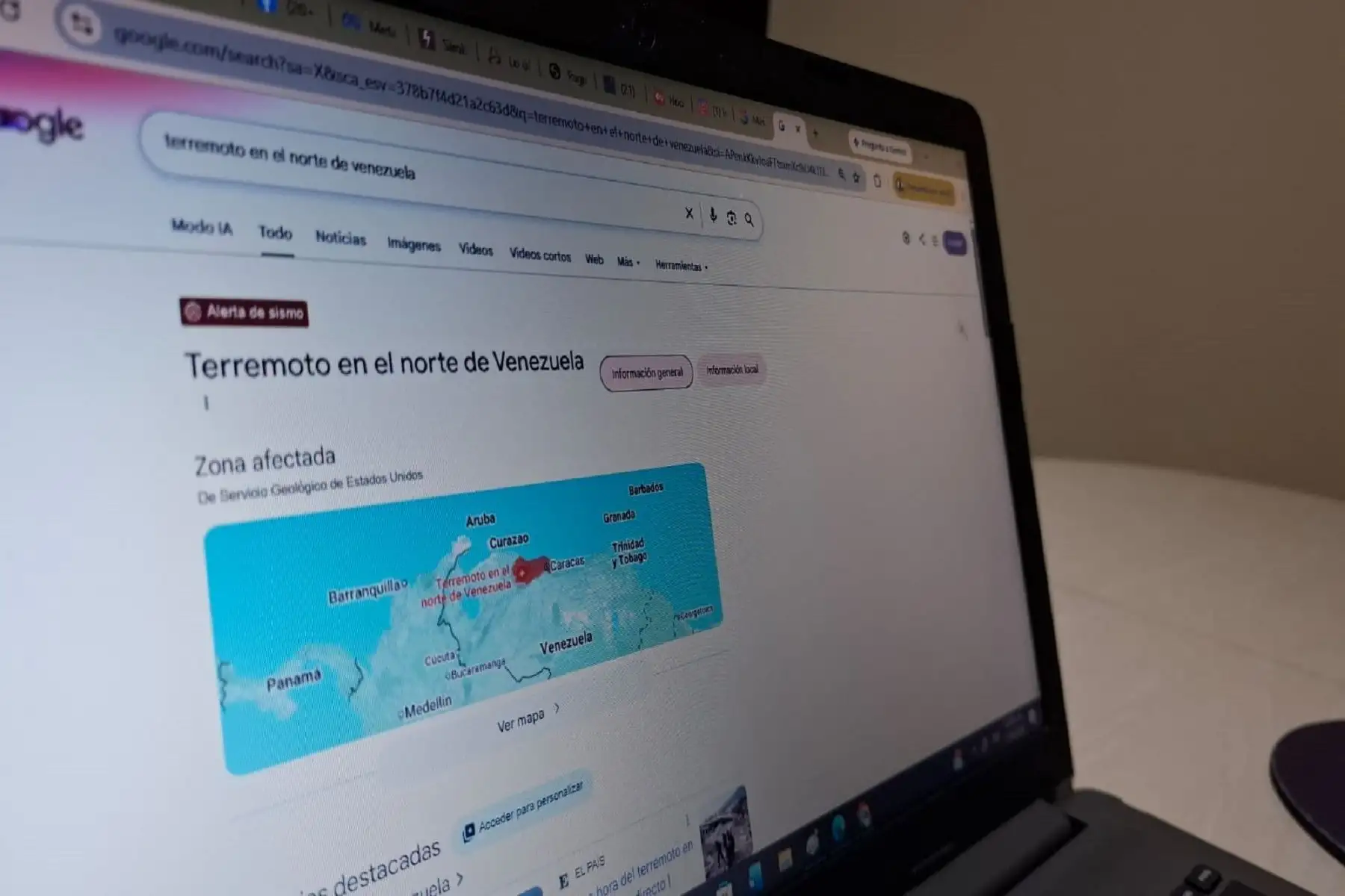 Google activa alerta de sismo en Venezuela tras doble terremoto