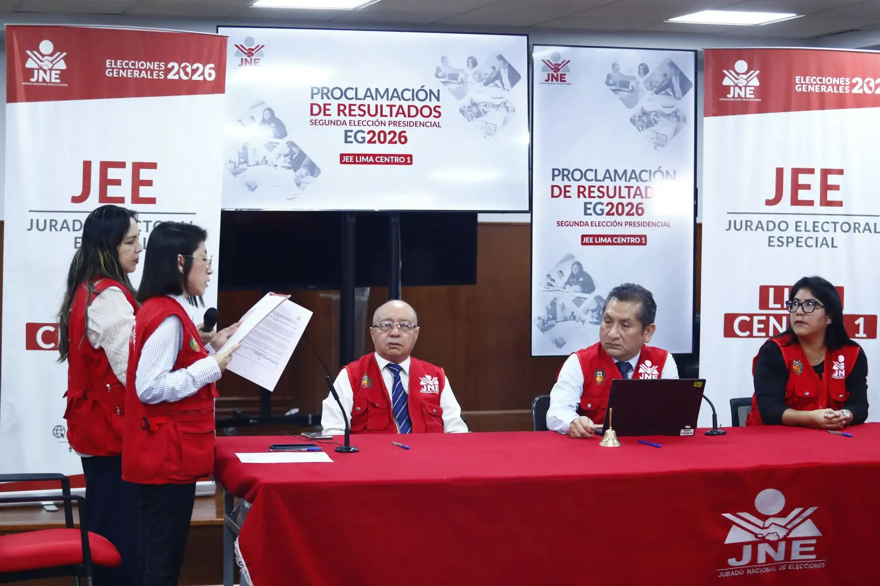 JEE Lima Centro 1 proclama resultados oficiales de segunda vuelta electoral