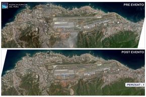Las imágenes satelitales captadas por el PerúSAT-1 contribuye a la evaluación de daños y a la coordinación de las labores de emergencia.
