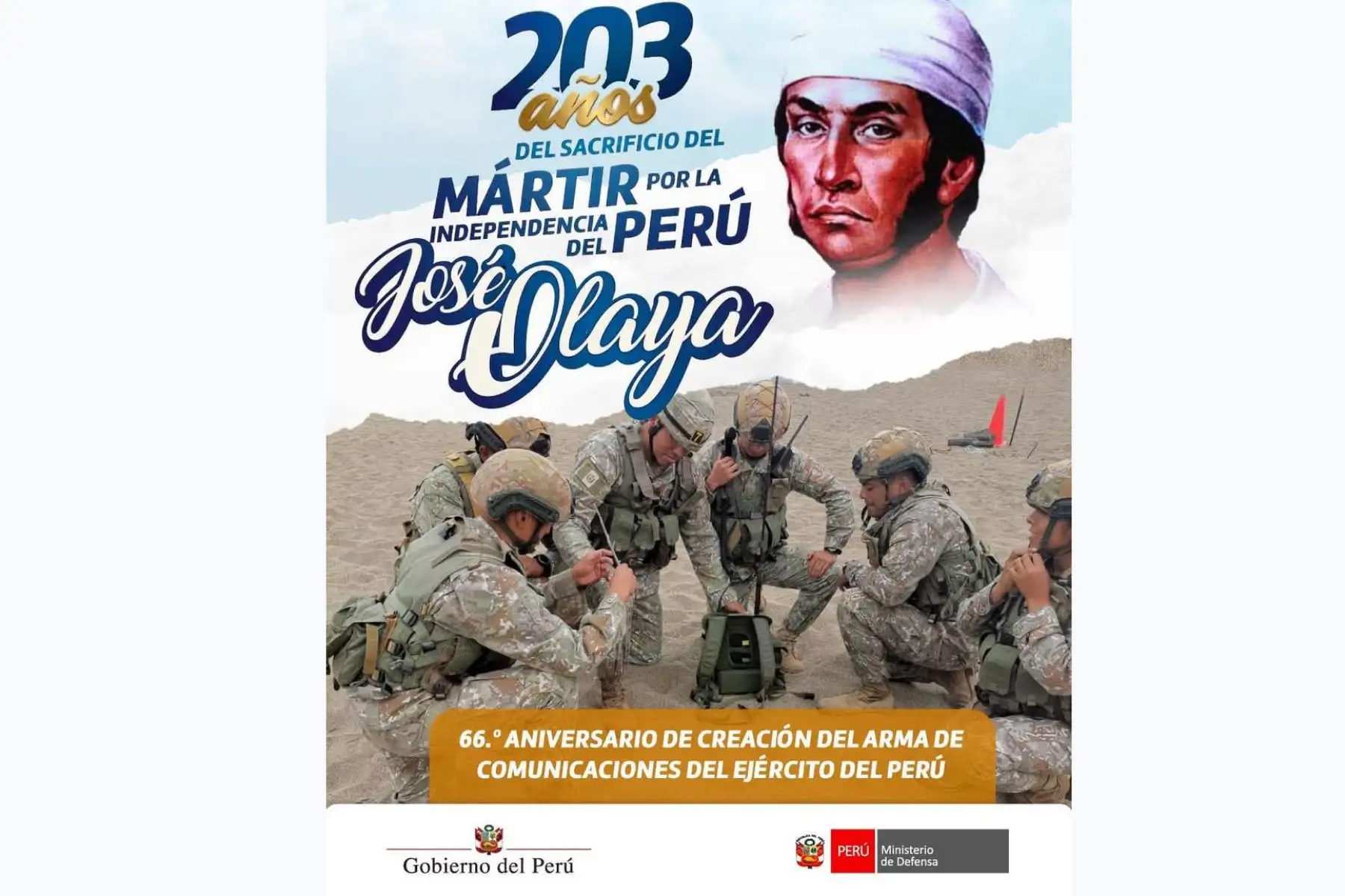 Defense Ministry highlights Jose Olaya's bravery 203 years after his sacrifice