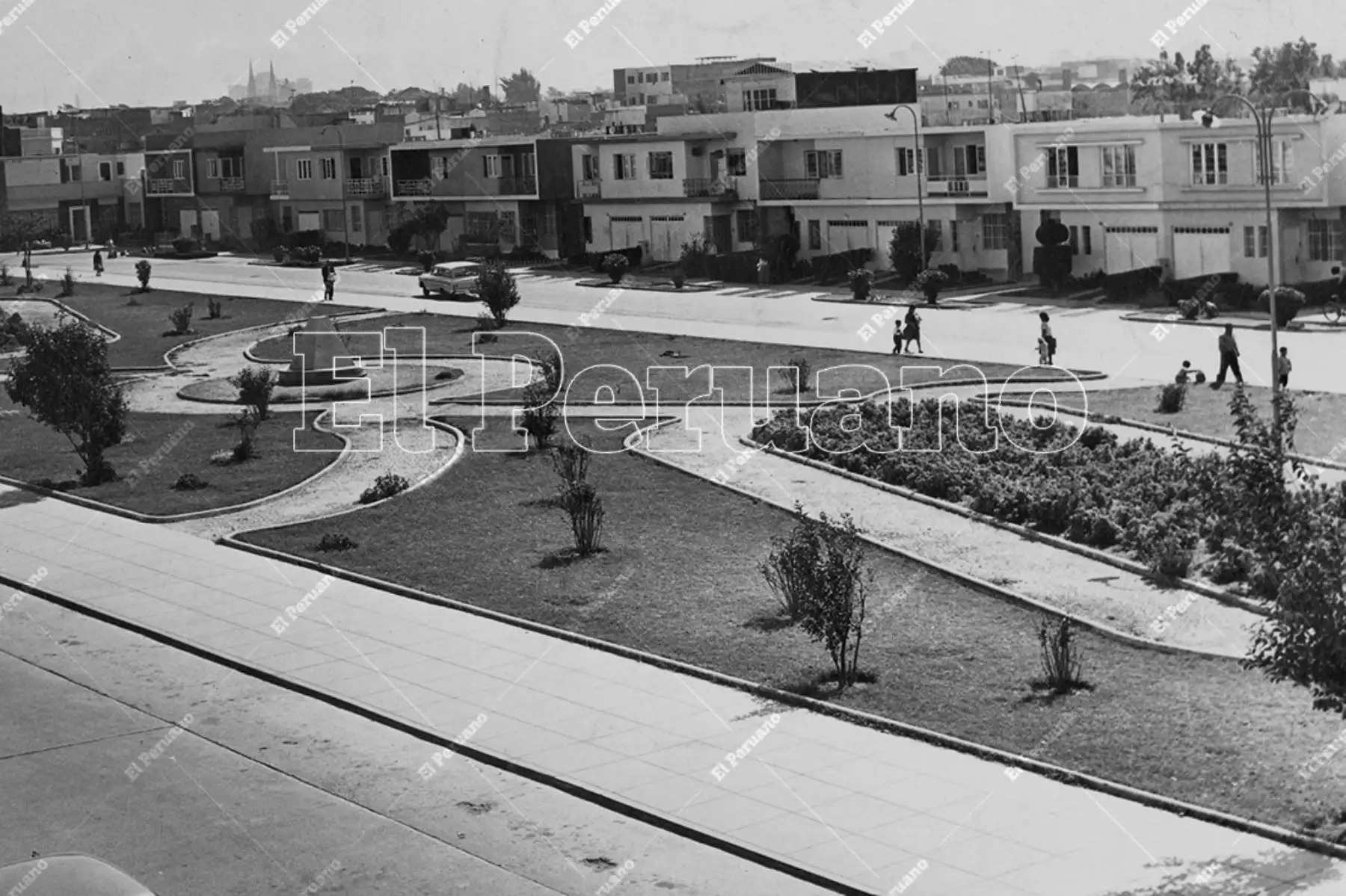 Lima - 8 agosto 1963 / Vista del parque Amoretti en Magdalena.  Foto: Archivo Histórico de El Peruano