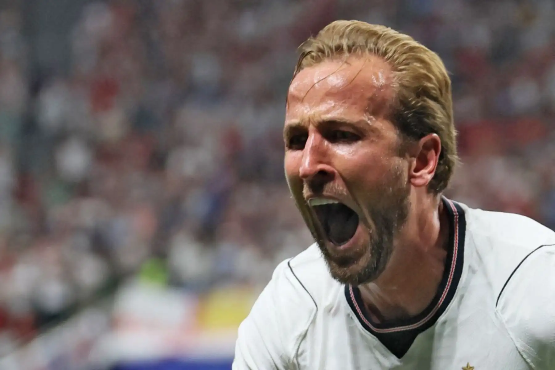 El delantero inglés Harry Kane, marca el segundo gol de su equipo durante el partido de dieciseisavos de final del Mundial de 2026 entre Inglaterra y la República Democrática del Congo, disputado en el estadio de Atlanta. Foto: AFP